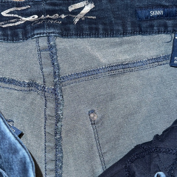 Seven7 Women's Skinny Jeans - Dark Blue - Picture 3 of 6